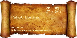 Pakot Dorina névjegykártya